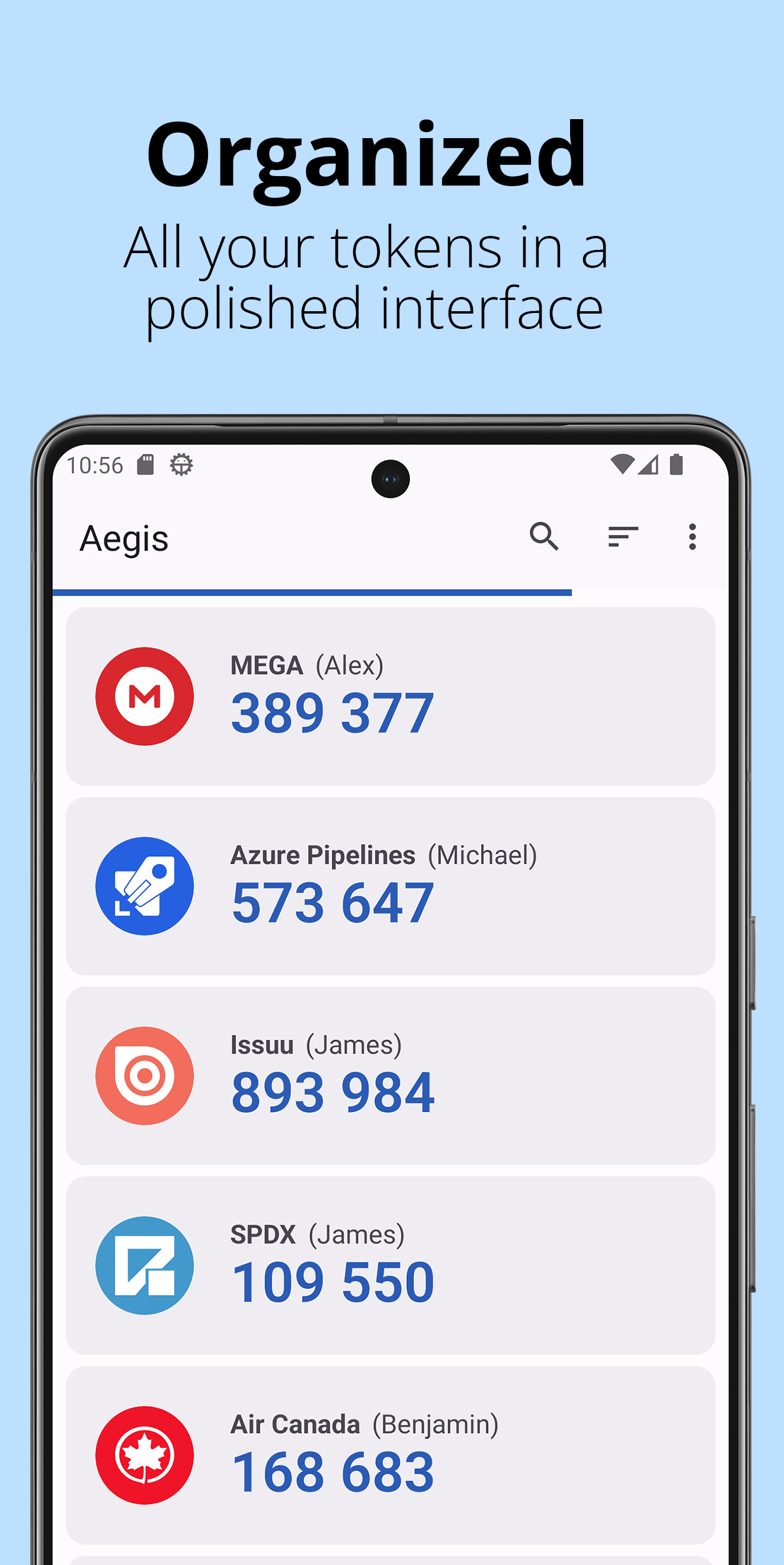 Aegis 首页列表视图
