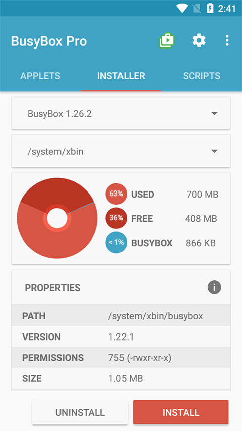 BusyBox 安装概览界面