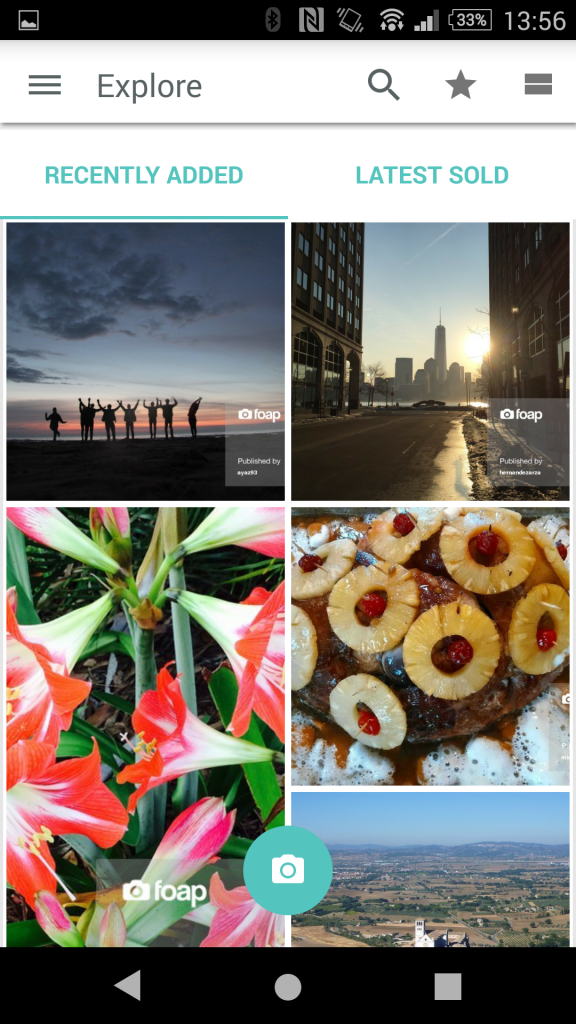 Foap Explore 页面