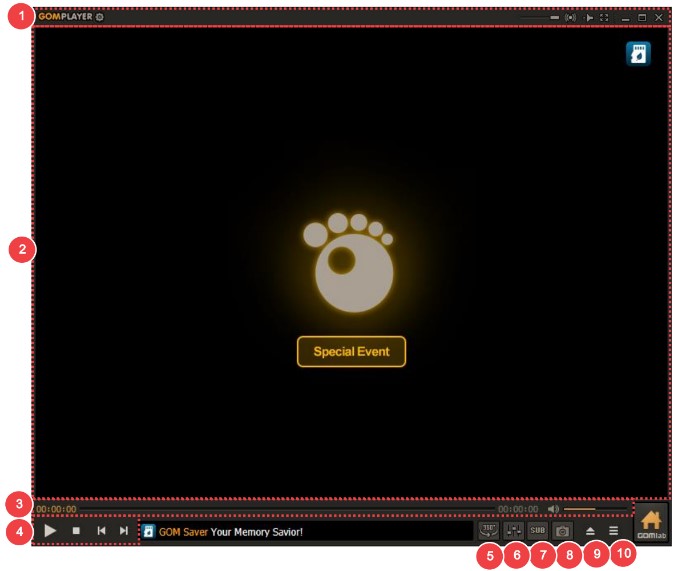 gomplayer 主界面