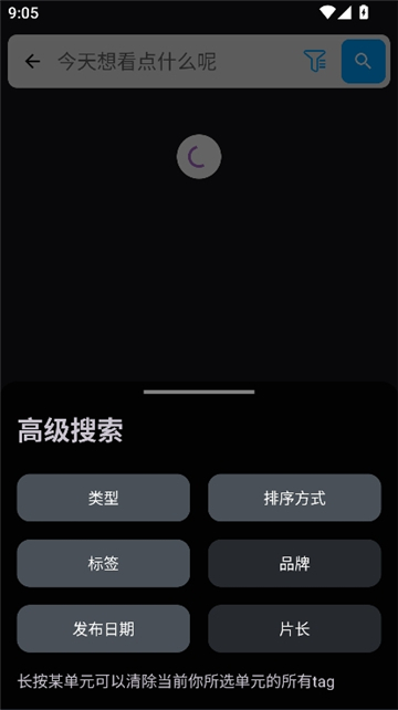 高級搜索面板