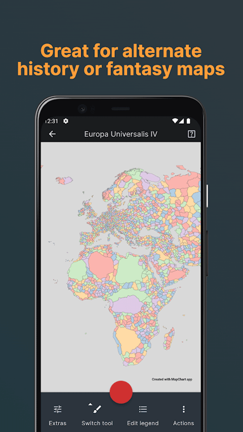 打開 mapchart 後的地圖列表頁，分類很豐富