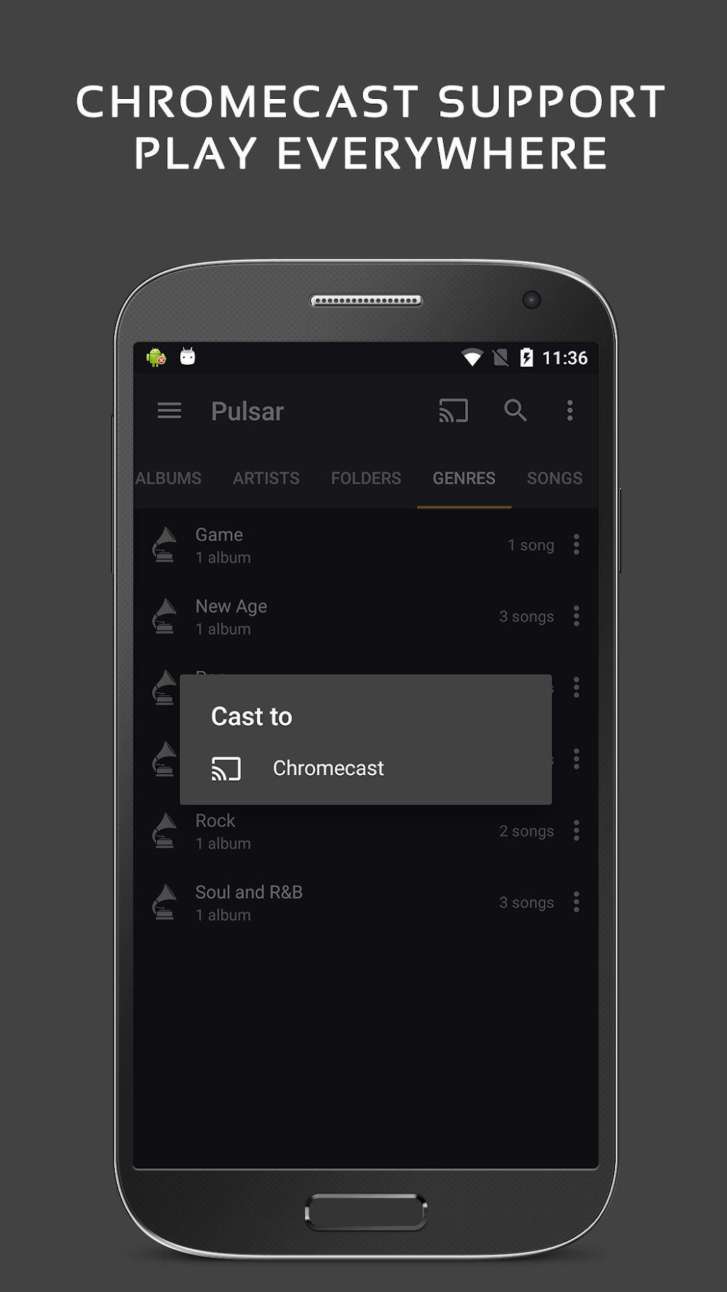 Chromecast 投屏對話框