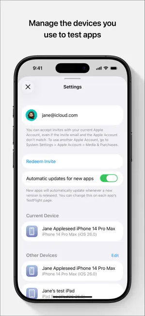 TestFlight 反饋對話框