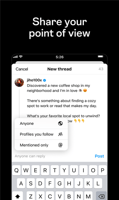 Threads 私信請求設定