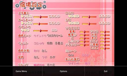 游戏内设置界面