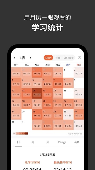 Yeolpumta 月歷熱力圖統計